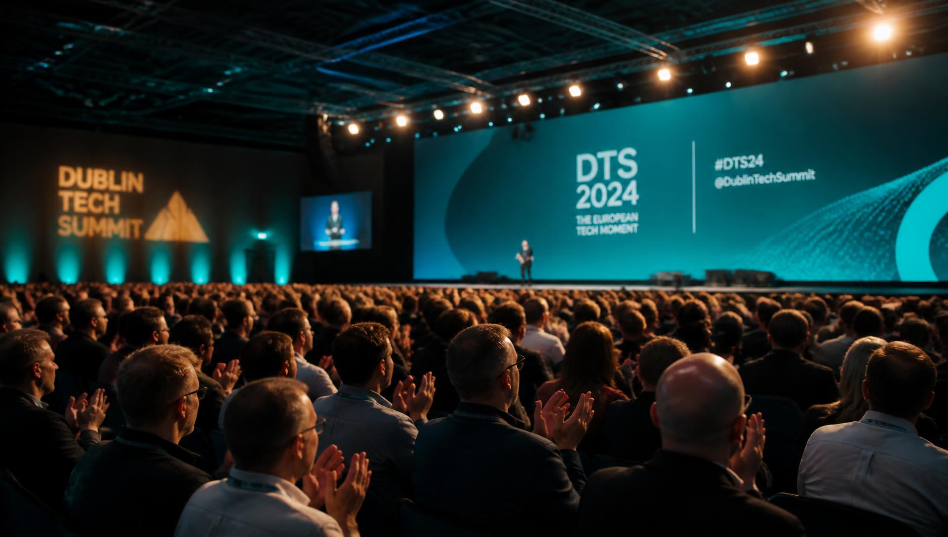 A packed keynote hall at a Dublin marketing conference